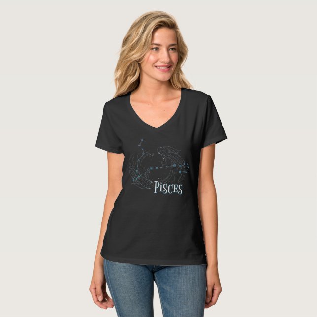Camiseta Sou uma Peixes. Tendy Peixes Sinal de Zodiac (Frente Completa)