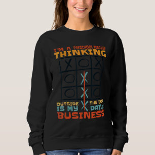 Camiseta Sou uma professora de pré-escola que pensa fora da