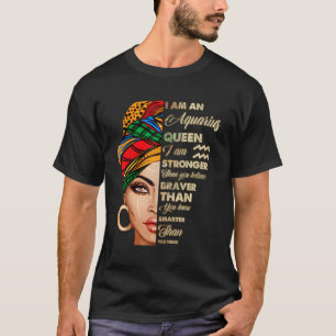 Camiseta Sou Uma Rainha Aquária Mais Forte Do Que Acredita