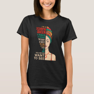 Camiseta Sou uma Rainha Escorpião Vintage Melanin Black Wom