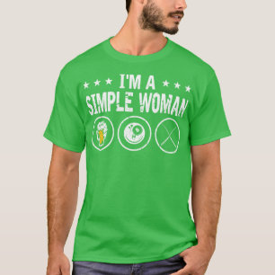 Camiseta Sou Uma Simples Mulher, Piscina 8, Bilhares De Bol