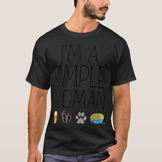 Camiseta Sou Uma Simples Mulher Presente Para Sacudir De Ca (Frente)