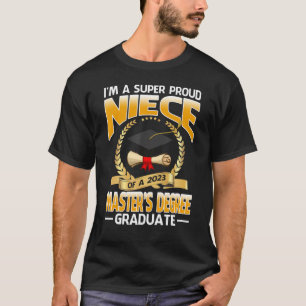 Camiseta Sou uma sobrinha super orgulhosa de um mestrado de