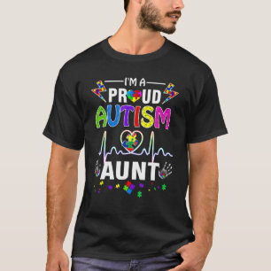 Camiseta Sou Uma Tia Orgulhosa do Autismo Mulheres Meninas