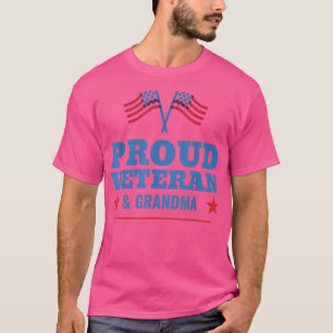 Camiseta Sou uma vovó orgulhosa e Dia de os pais veterano