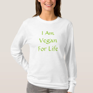 Camiseta Sou Vegan Para A Vida. Verde. Slogan. Personalizad