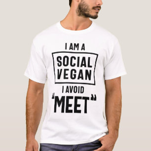 Camiseta Sou Vegan Social Evite Encontrar Presente Vegetari