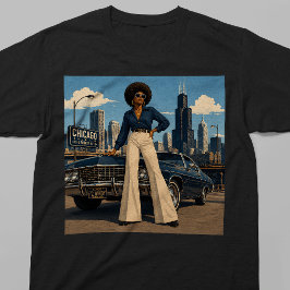 Camiseta Soul de Chicago Vintage dos Anos 70 Estilo Retro d
