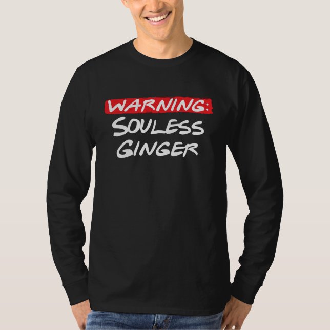 Camiseta Soulless Ginger Redhead Goth St Patricks Day (Frente)