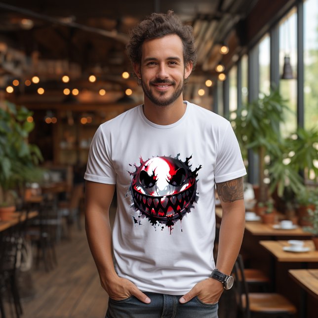 Camiseta Sourire sinistre éclaboussé d'encre (Criador carregado)
