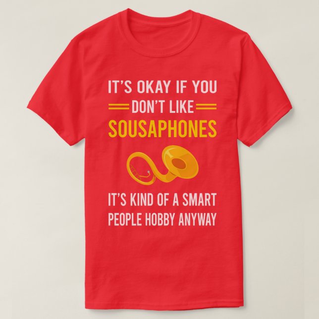 Camiseta Sousaphone do Hobby do Smart Pessoas (Frente do Design)