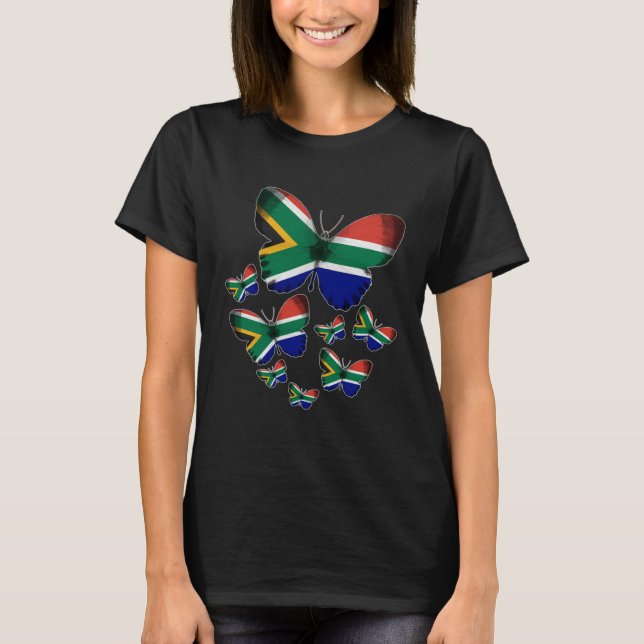 Camiseta South Africa Ideas Kids With Butterfly South Afric (Frente)