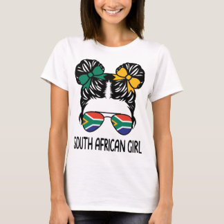 Camiseta South African Girl Messy Hair Sunglasses South Afr