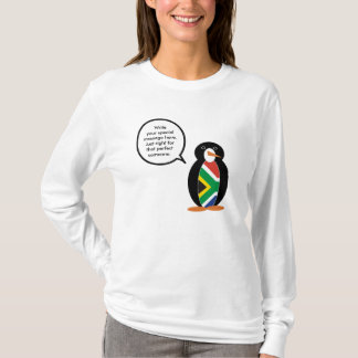 Camiseta South African Talking Ms. Penguin Personalize Text