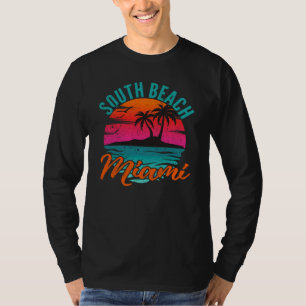 Camiseta South Beach Florida Miami Sunset Retro Vacting