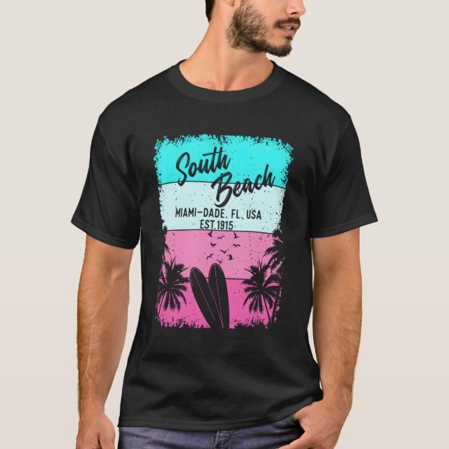 Camiseta South Beach Miami Florida Fl (Frente)