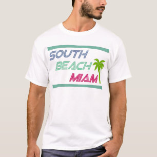 Camiseta South Beach Miami por tinta personalizada dos EUA