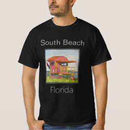 Camiseta South Beach Pink art Deco, Torre salva-vidas