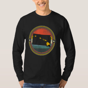 Camiseta South Dakota Hawaii Roots Origine State Map Retro