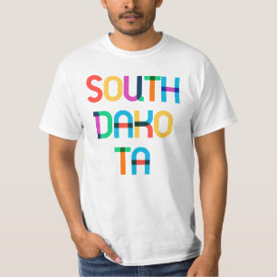 Camiseta South Dakota Vintage Retro Colorful 80s Pop Art