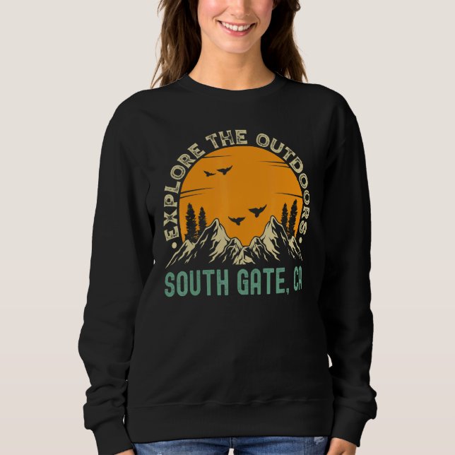 Camiseta South Gate California Explora O Exterior (Frente)