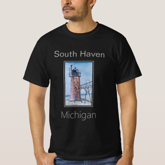 Camiseta South Haven Lighthouse, Michigan (Frente)