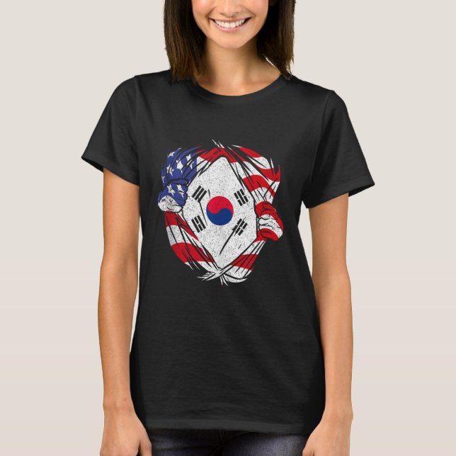 Camiseta South Korea Love South Korea Pride Korean Patriot  (Frente)