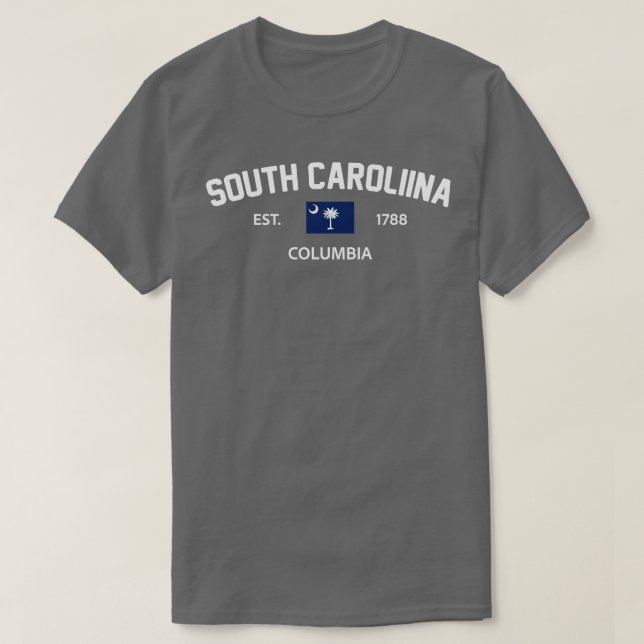 Camiseta South olina Collegiate Preppy (Frente do Design)
