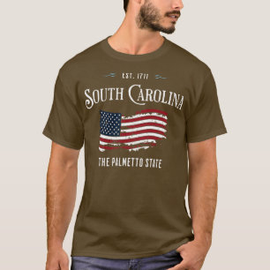 Camiseta South olina SC Palmetto State USA Flag