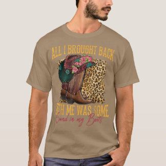 Camiseta Southern Western Leopard Cowboy Boots Hat Sand In