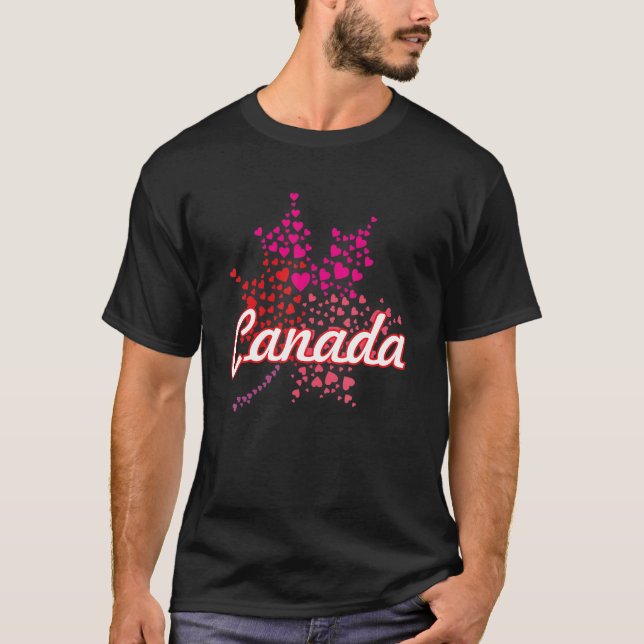 Camiseta Souvenir canadiano para homens e mulheres (Frente)