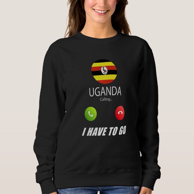 Camiseta Souvenir da Bandeira de Uganda Uganda Está Chamand (Frente)