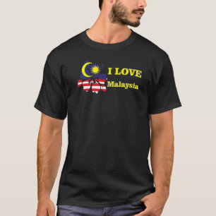 Camiseta Souvenir da Malásia para mulheres masculinas