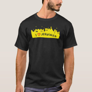 Camiseta Souvenir de Jerusalém City Israel para homens e mu