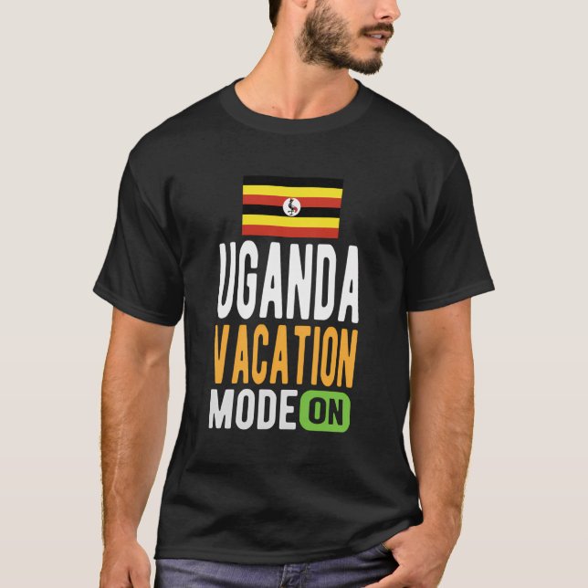 Camiseta Souvenir de Uganda - Viagem - Modo de Vacinação de (Frente)