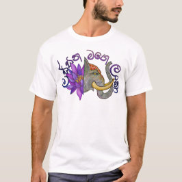 Camiseta Souvenirs do Sri Lanka com Elefante e Lotus