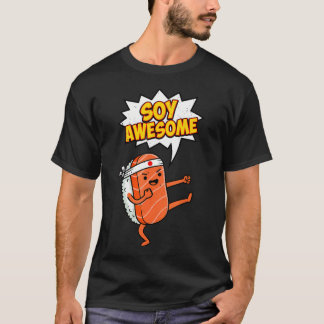 Camiseta Soy Awesome Karate Sushi Salmon Nigiri Japanese