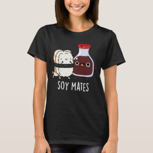 Camiseta Soy Mates Engraçados Molho Soy Molho Pun Dark BG