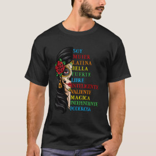 Camiseta Soy Mujer Latina Fuerte Independiente Chingona Muj