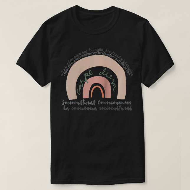 Camiseta Soy Profe Bilingue Educador Bilingue (Frente do Design)
