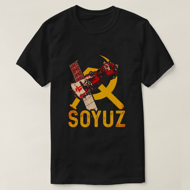Camiseta Soyuz Spacecraft União Soviética (Frente do Design)