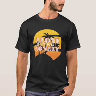 Camiseta Sozinha, Mas Não Solitário, Retro Vintage Anti Soc