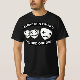 Camiseta Sozinho Em Uma Multidão Diferente Gráfico Urbano