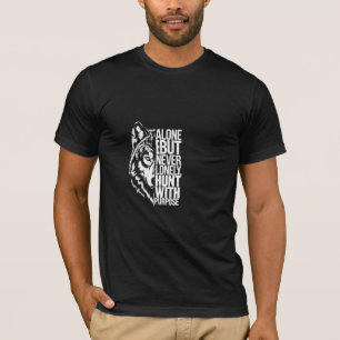 Camiseta Sozinho, mas nunca Solitário: Uma sabedoria do lob