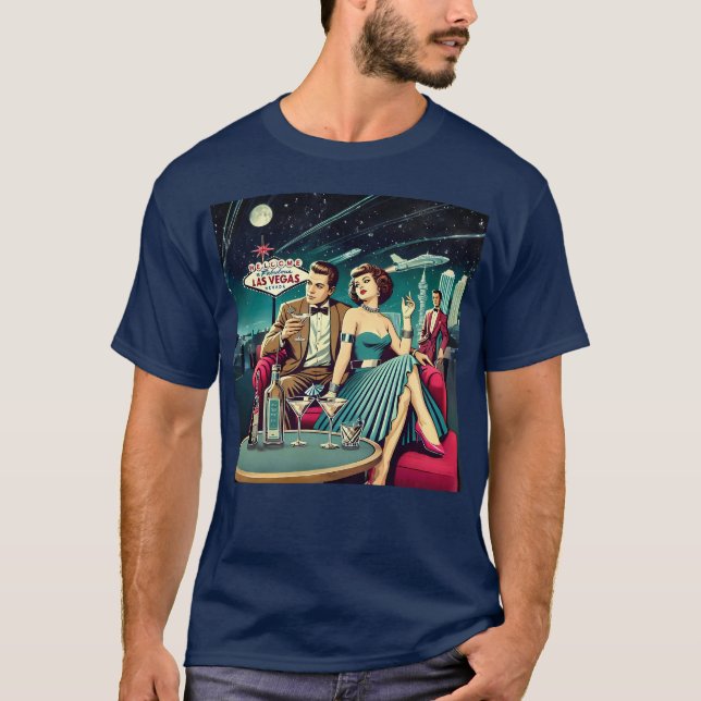 Camiseta Space Age Las Vegas Martini Party (Frente)