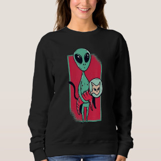 Camiseta Space Alien Cute Cat For Cat Girls Boys
