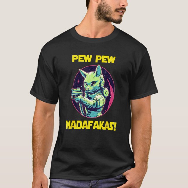 Camiseta Space Astronaut Pew Madafakas Colorpoint Shorthair (Frente)