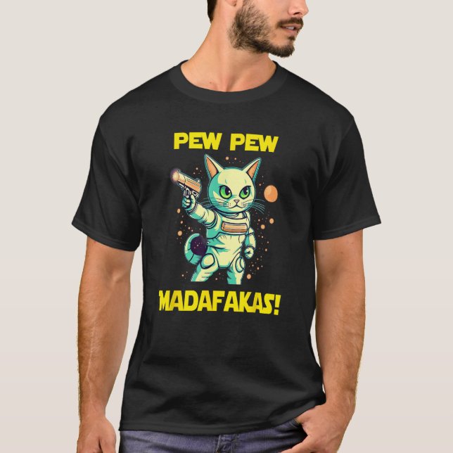 Camiseta Space Astronaut Pew Madafakas Colorpoint Shorthair (Frente)