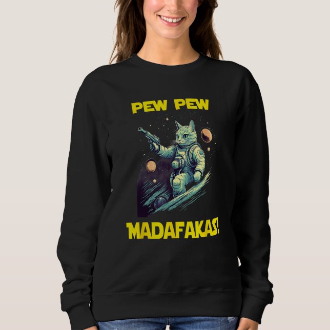 Camiseta Space Astronaut Pew Madafakas Nebelung Cat 1 (Frente)