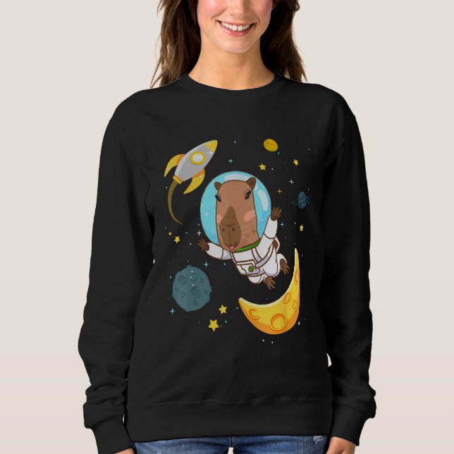 Camiseta Space Capybara Cosmonaut Capy Astronaut Planets Sc (Frente)